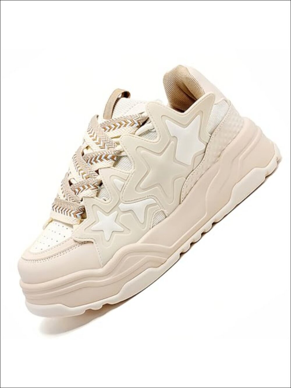 Platform Star Sneakers Chunky Casual Walk Shoes Unisex Y2K Comfort